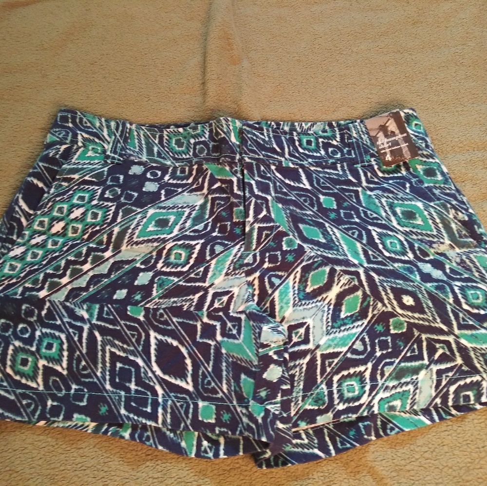 Blue and teal shorts